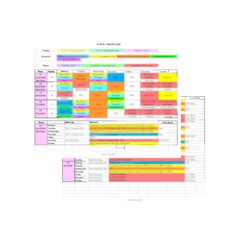 Training Programme {8 Weeks}